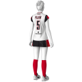 VOL-AW07.0 Волейболистка Футболка с коротким рукавом и Юбка БИФЛЕКС и шорты Спина